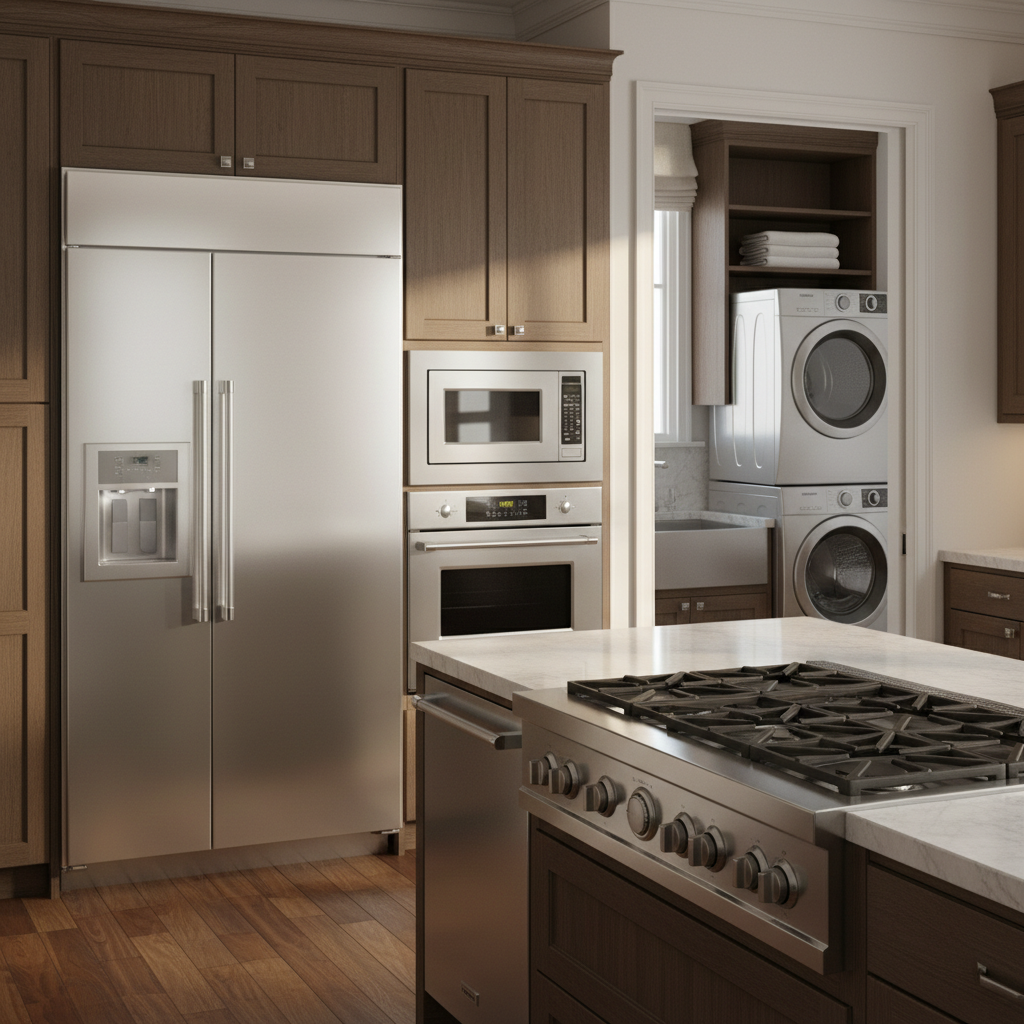 Premium household appliances in a luxury home